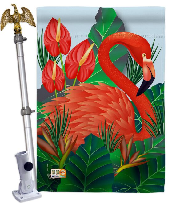Flamingo Paradise - Birds Garden Friends Vertical Impressions Decorative Flags HG192121 Made In USA - Image 13