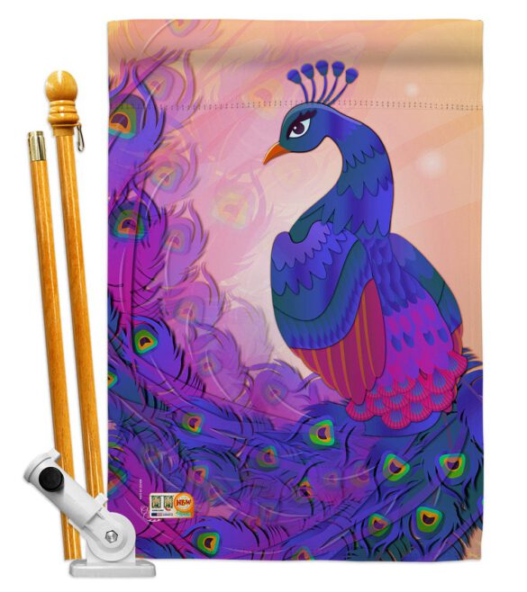 Beautiful Peafowl - Birds Garden Friends Vertical Impressions Decorative Flags HG192123 Made In USA - Image 5