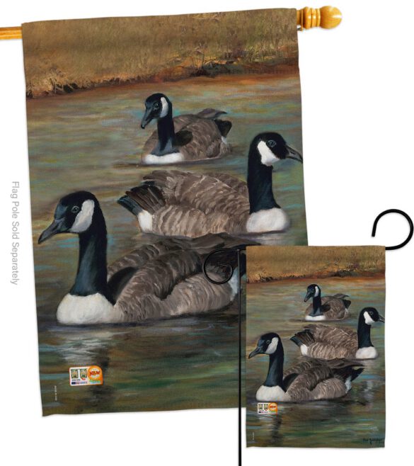 Geese - Birds Garden Friends Vertical Impressions Decorative Flags HG105049 Made In USA - Image 3