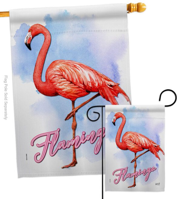 Flamingo - Birds Garden Friends Vertical Impressions Decorative Flags HG137342 Made In USA - Image 3