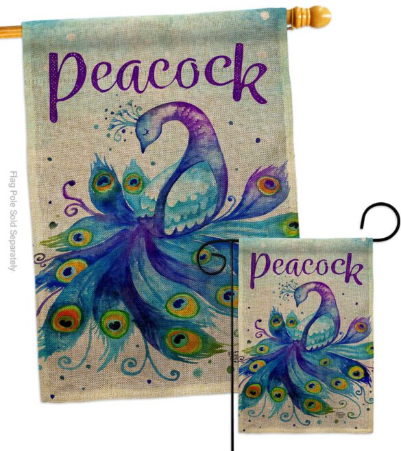 Beautiful Peacock - Birds Garden Friends Vertical Impressions Decorative Flags HG192568 Made In USA - Image 13
