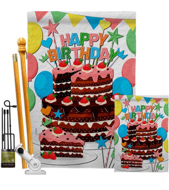 Birthday Wish - Party Celebration Special Occasion Vertical Impressions Decorative Flags HG120259 Made In USA - Image 6