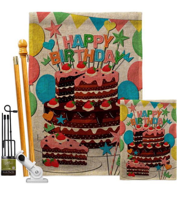 Birthday Wish - Party Celebration Special Occasion Vertical Impressions Decorative Flags HG120259 Made In USA - Image 27