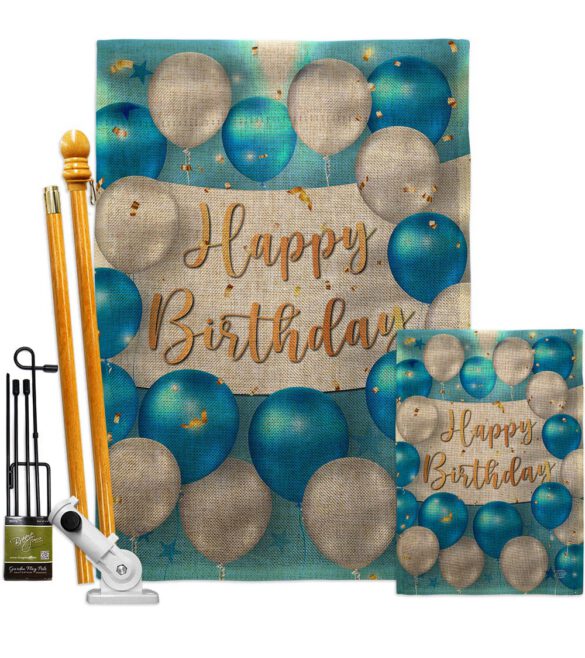Birthday Balloons - Party Celebration Special Occasion Vertical Impressions Decorative Flags HG190055 Made In USA - Image 27