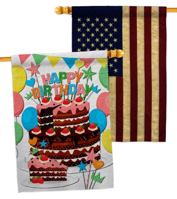Birthday Wish - Party Celebration Special Occasion Vertical Impressions Decorative Flags HG120259 Made In USA - Image 8