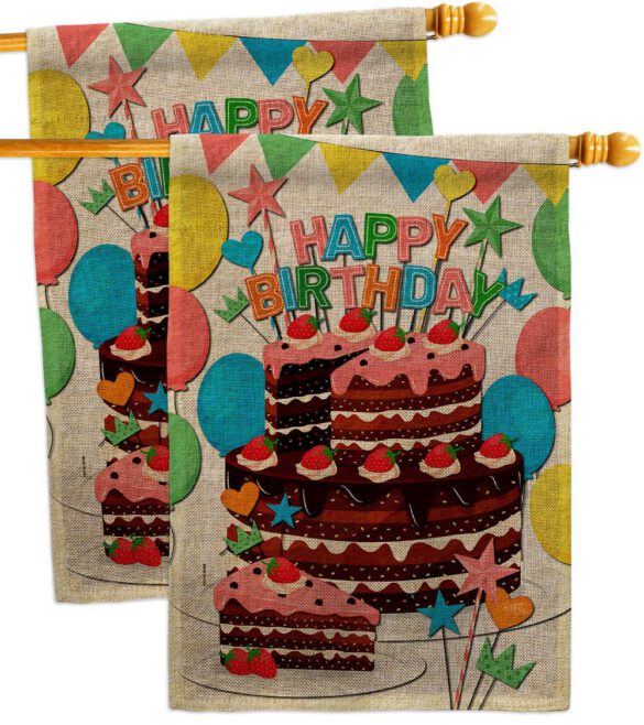 Birthday Wish - Party Celebration Special Occasion Vertical Impressions Decorative Flags HG120259 Made In USA - Image 33