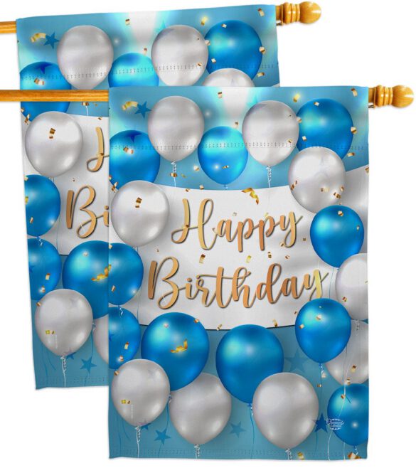 Birthday Balloons - Party Celebration Special Occasion Vertical Impressions Decorative Flags HG190055 Made In USA - Image 12