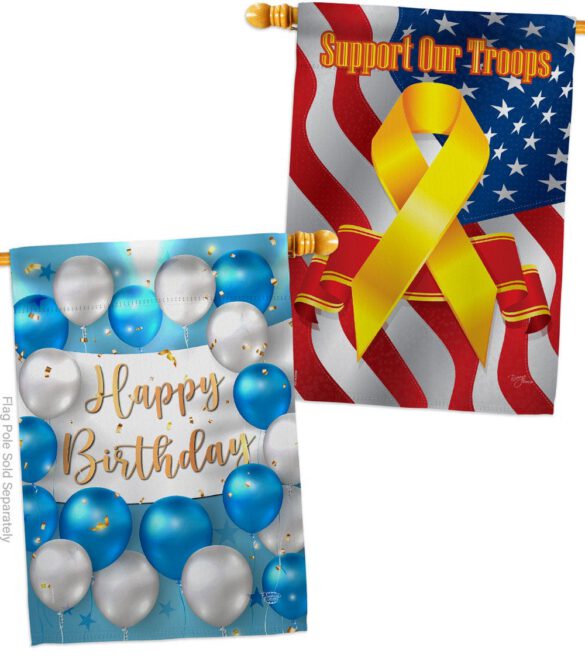 Birthday Balloons - Party Celebration Special Occasion Vertical Impressions Decorative Flags HG190055 Made In USA - Image 14