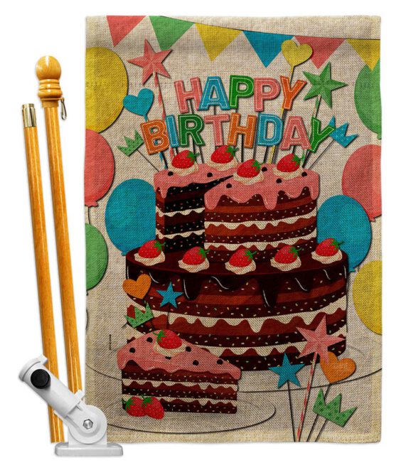 Birthday Wish - Party Celebration Special Occasion Vertical Impressions Decorative Flags HG120259 Made In USA - Image 26