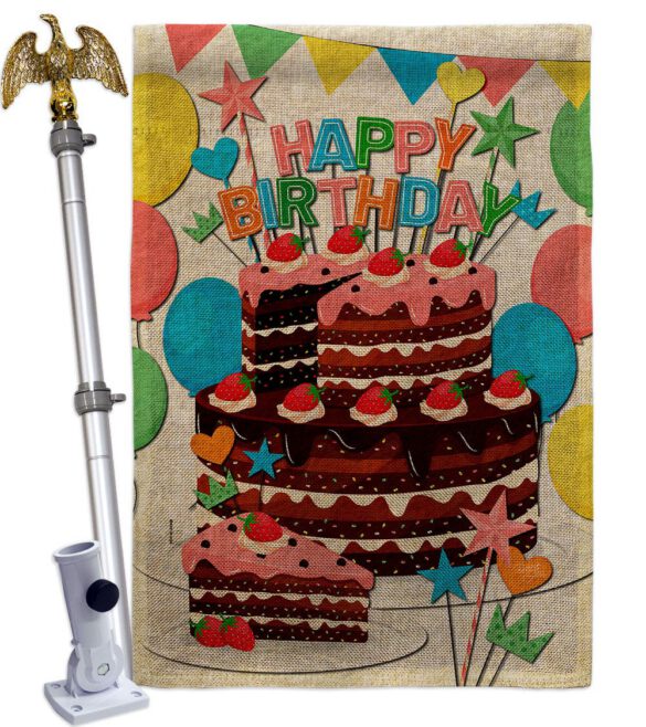 Birthday Wish - Party Celebration Special Occasion Vertical Impressions Decorative Flags HG120259 Made In USA - Image 41