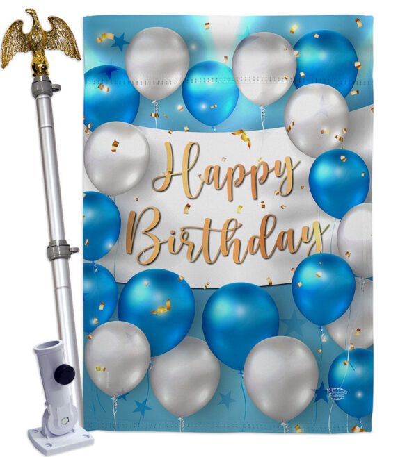 Birthday Balloons - Party Celebration Special Occasion Vertical Impressions Decorative Flags HG190055 Made In USA - Image 20