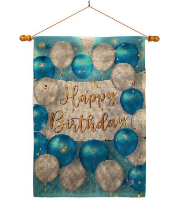 Birthday Balloons - Party Celebration Special Occasion Vertical Impressions Decorative Flags HG190055 Made In USA - Image 42