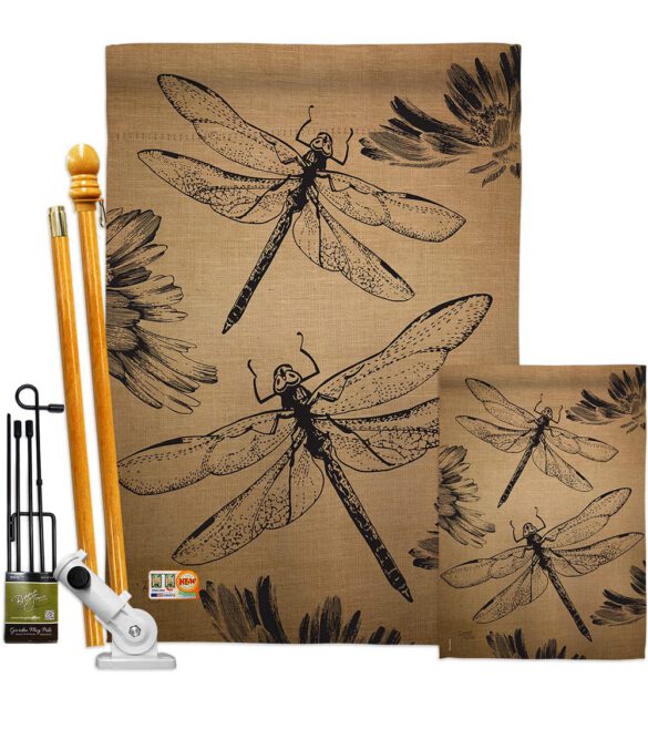Dragonfly - Bugs & Frogs Garden Friends Vertical Impressions Decorative Flags HG104001 Made In USA - Image 6