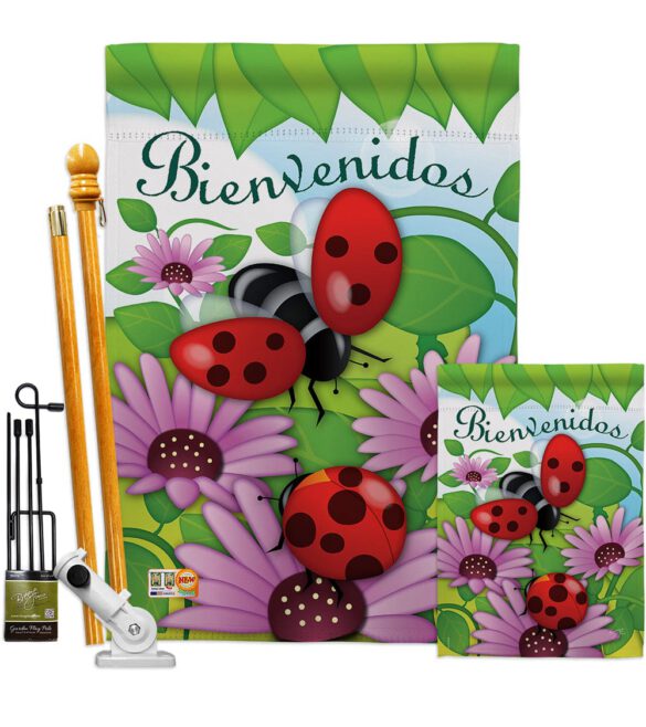 Bienvenidos Tortolitas - Bugs & Frogs Garden Friends Vertical Impressions Decorative Flags HG104074 Imported - Image 6