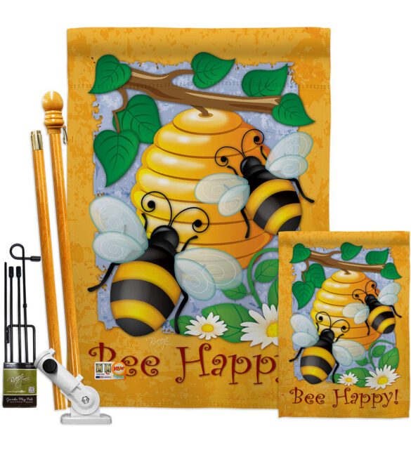Bee Happy - Bugs & Frogs Garden Friends Vertical Impressions Decorative Flags HG104077 Made In USA - Image 6