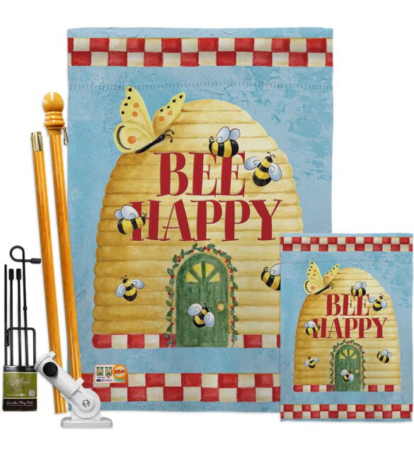 Bee Happy Hive - Bugs & Frogs Garden Friends Vertical Impressions Decorative Flags HG104089 Made In USA - Image 6