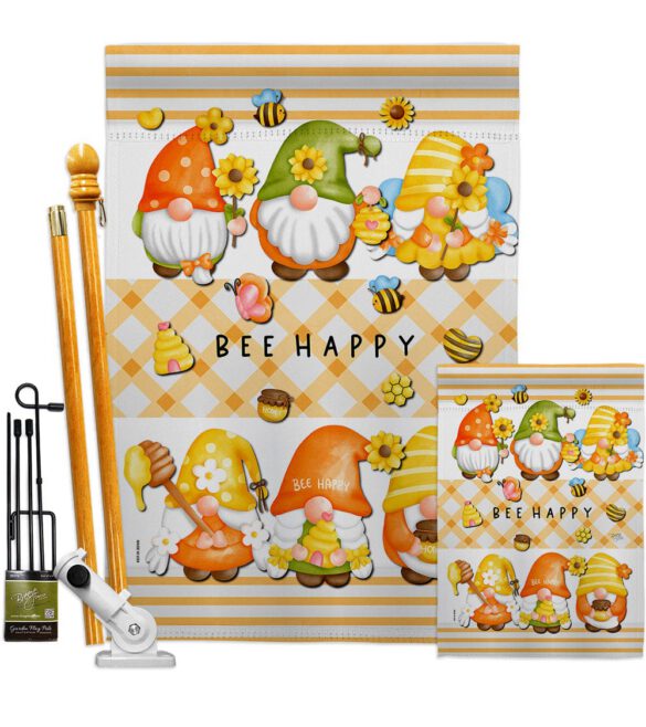 Bees Gnomes - Bugs & Frogs Garden Friends Vertical Impressions Decorative Flags HG104136 Made In USA - Image 6