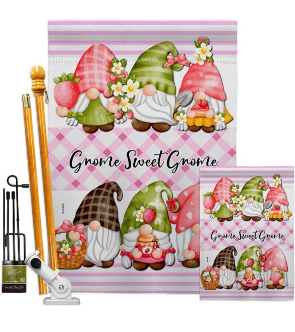 Gnome Sweet Gnome - Bugs & Frogs Garden Friends Vertical Impressions Decorative Flags HG104138 Made In USA - Image 6