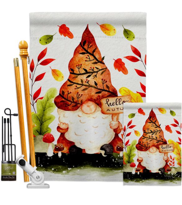 Fall Gnome - Bugs & Frogs Garden Friends Vertical Impressions Decorative Flags HG104142 Made In USA - Image 6