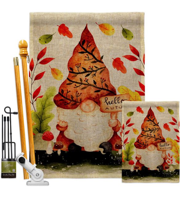 Fall Gnome - Bugs & Frogs Garden Friends Vertical Impressions Decorative Flags HG104142 Made In USA - Image 18