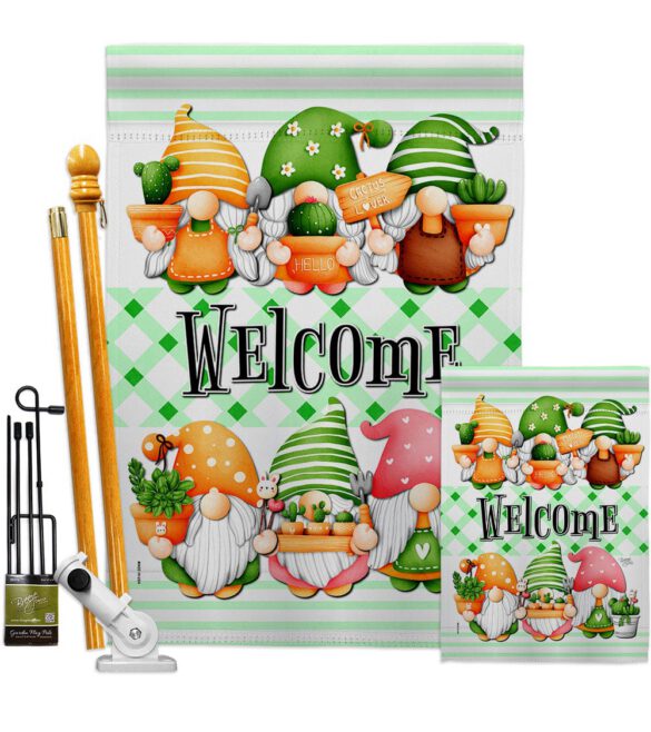 Cactus Gnome - Bugs & Frogs Garden Friends Vertical Impressions Decorative Flags HG104153 Made In USA - Image 6