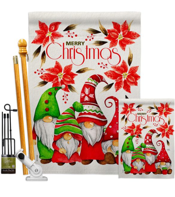 Christmas Gnome Family - Bugs & Frogs Garden Friends Vertical Impressions Decorative Flags HG104166 Made In USA - Image 6