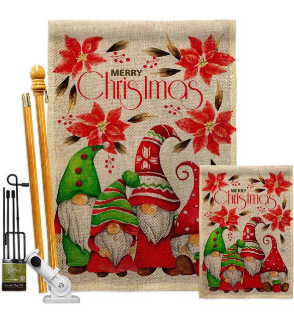 Christmas Gnome Family - Bugs & Frogs Garden Friends Vertical Impressions Decorative Flags HG104166 Made In USA - Image 18