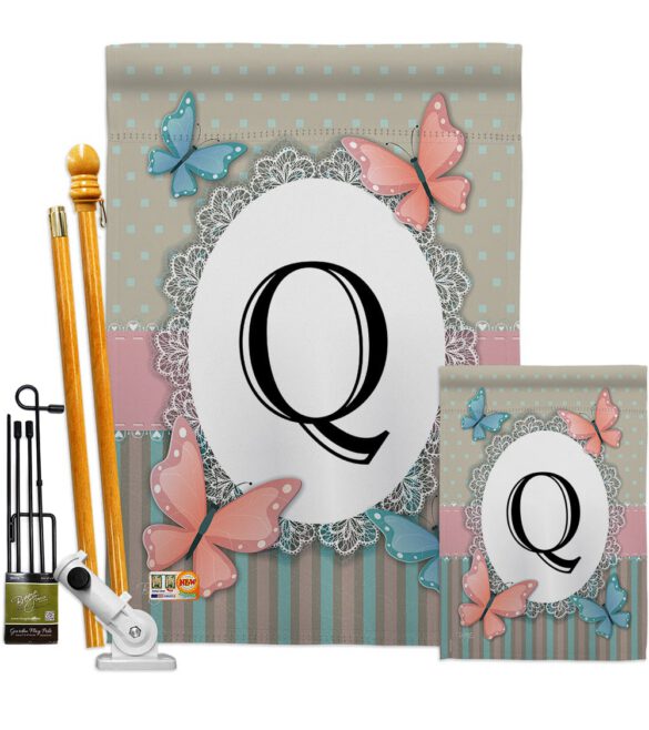 Butterflies Q Initial - Bugs & Frogs Garden Friends Vertical Impressions Decorative Flags HG130147 Made In USA - Image 6