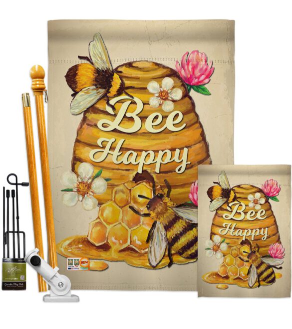 Bee Happy - Bugs & Frogs Garden Friends Vertical Impressions Decorative Flags HG137025 Made In USA - Image 6