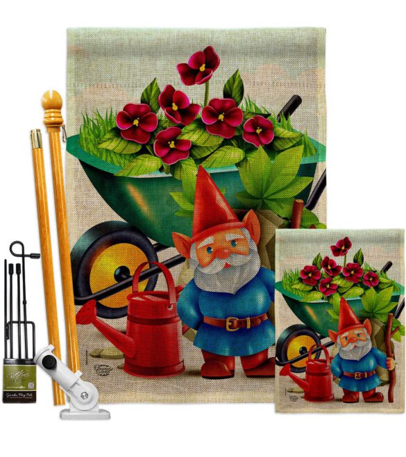 Garden Gnome - Bugs & Frogs Garden Friends Vertical Impressions Decorative Flags HG192457 Made In USA - Image 16