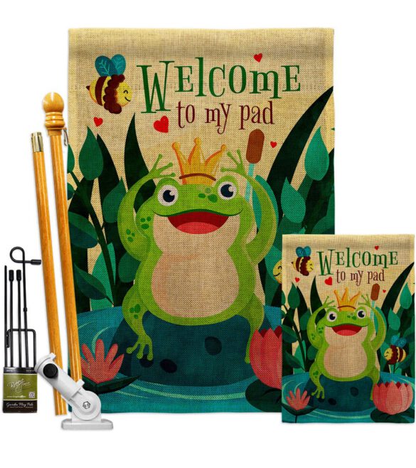 Frog Welcome - Bugs & Frogs Garden Friends Vertical Impressions Decorative Flags HG192582 Made In USA - Image 16