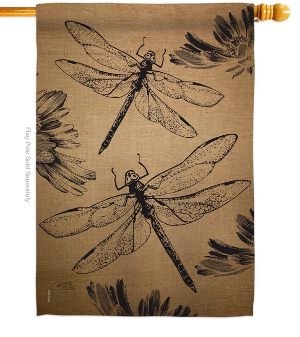 Dragonfly - Bugs & Frogs Garden Friends Vertical Impressions Decorative Flags HG104001 Made In USA - Image 2
