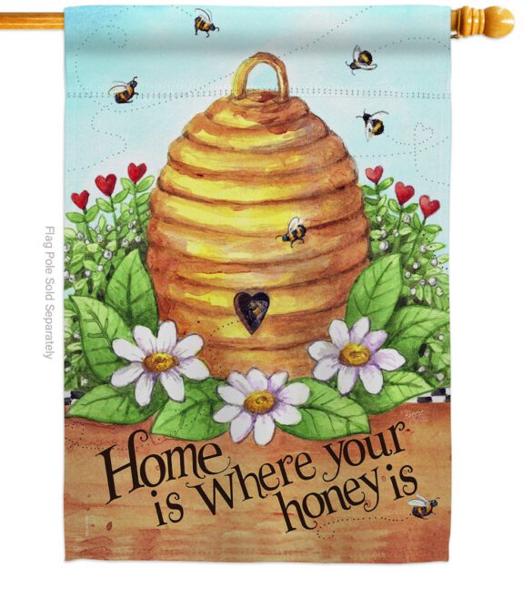 Bee Hive Home - Bugs & Frogs Garden Friends Vertical Impressions Decorative Flags HG104083 Made In USA - Image 2