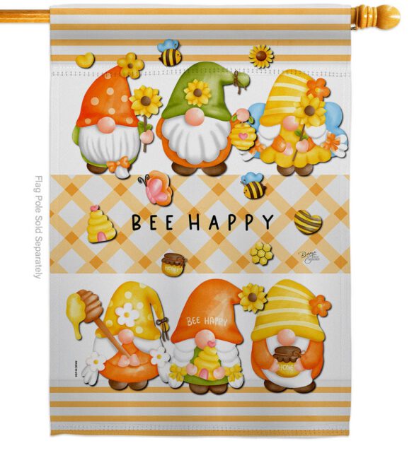 Bees Gnomes - Bugs & Frogs Garden Friends Vertical Impressions Decorative Flags HG104136 Made In USA - Image 2
