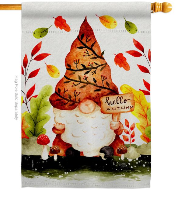 Fall Gnome - Bugs & Frogs Garden Friends Vertical Impressions Decorative Flags HG104142 Made In USA - Image 2