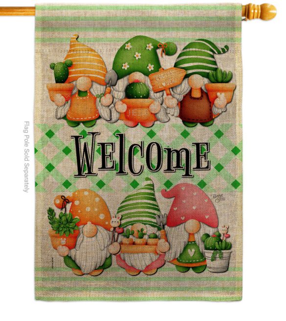 Cactus Gnome - Bugs & Frogs Garden Friends Vertical Impressions Decorative Flags HG104153 Made In USA - Image 14
