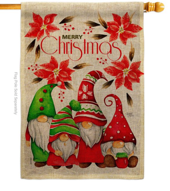 Christmas Gnome Family - Bugs & Frogs Garden Friends Vertical Impressions Decorative Flags HG104166 Made In USA - Image 14
