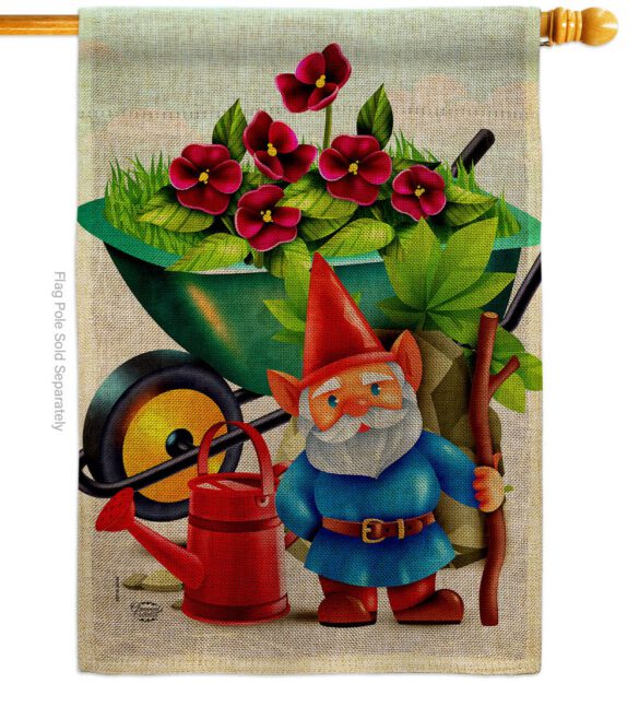 Garden Gnome - Bugs & Frogs Garden Friends Vertical Impressions Decorative Flags HG192457 Made In USA - Image 12