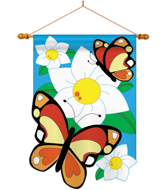 Butterflies - Bugs & Frogs Garden Friends Vertical Applique Decorative Flags HG104037 - Image 7