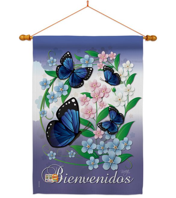 Bienvenidos Mariposas Celestes - Bugs & Frogs Garden Friends Vertical Impressions Decorative Flags HG104073 Made In USA - Image 14