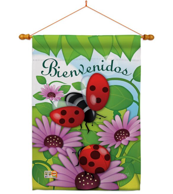 Bienvenidos Tortolitas - Bugs & Frogs Garden Friends Vertical Impressions Decorative Flags HG104074 Imported - Image 14