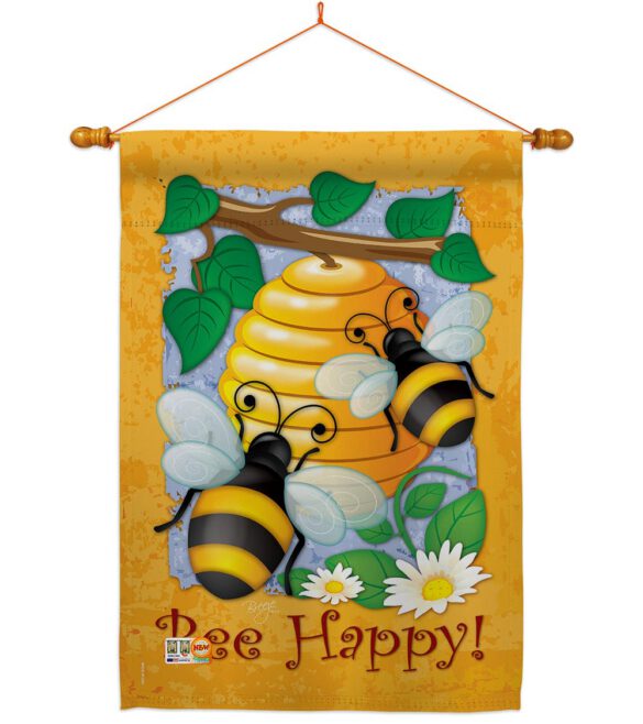 Bee Happy - Bugs & Frogs Garden Friends Vertical Impressions Decorative Flags HG104077 Made In USA - Image 14