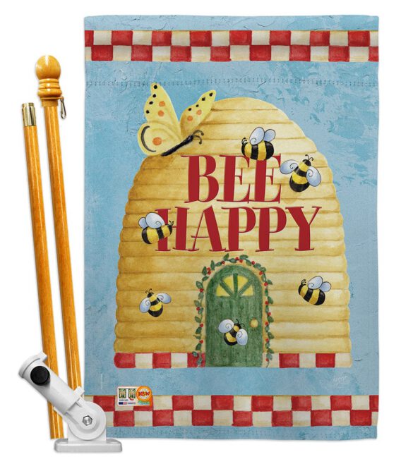 Bee Happy Hive - Bugs & Frogs Garden Friends Vertical Impressions Decorative Flags HG104089 Made In USA - Image 5