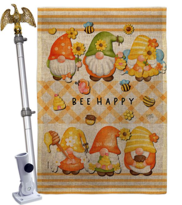 Bees Gnomes - Bugs & Frogs Garden Friends Vertical Impressions Decorative Flags HG104136 Made In USA - Image 19