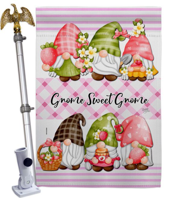 Gnome Sweet Gnome - Bugs & Frogs Garden Friends Vertical Impressions Decorative Flags HG104138 Made In USA - Image 9