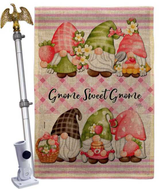 Gnome Sweet Gnome - Bugs & Frogs Garden Friends Vertical Impressions Decorative Flags HG104138 Made In USA - Image 19