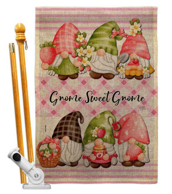 Gnome Sweet Gnome - Bugs & Frogs Garden Friends Vertical Impressions Decorative Flags HG104138 Made In USA - Image 15