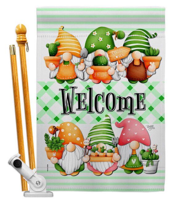 Cactus Gnome - Bugs & Frogs Garden Friends Vertical Impressions Decorative Flags HG104153 Made In USA - Image 5