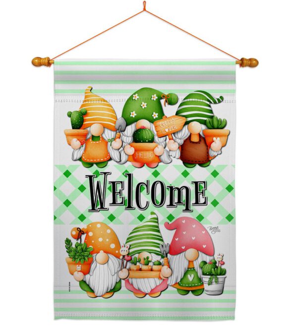 Cactus Gnome - Bugs & Frogs Garden Friends Vertical Impressions Decorative Flags HG104153 Made In USA - Image 12