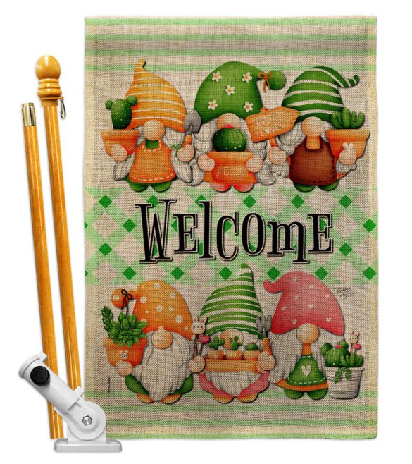 Cactus Gnome - Bugs & Frogs Garden Friends Vertical Impressions Decorative Flags HG104153 Made In USA - Image 17